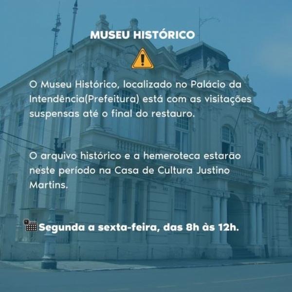 Museu Histórico Municipal suspende visitas 