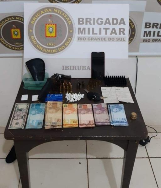BM de Ibirubá realiza prisão por porte ilegal de arma de fogo e tráfico