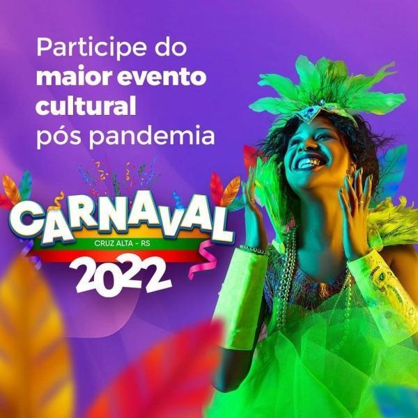 Ingressos para o Carnaval 2022 de Cruz Alta já estão à venda