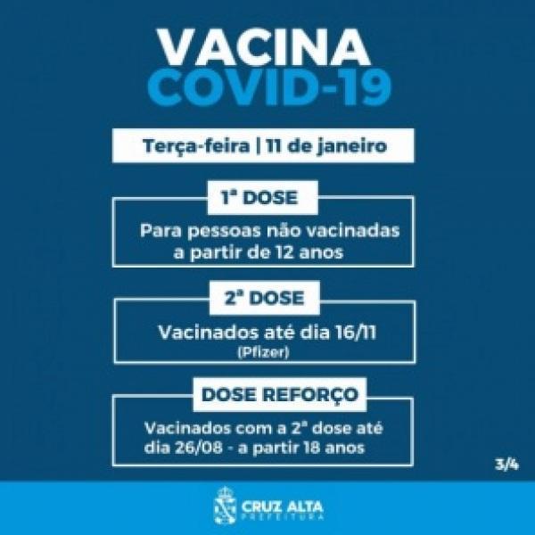 Segue na terça-feira o cronograma de vacinação contra a Influenza e a Covid-19
