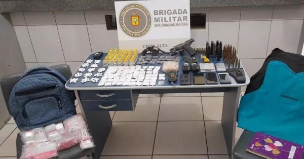 Força Tática da Brigada prende indivíduos com drogas e armas em Salto do Jacuí
