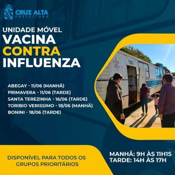 Unidade Móvel de vacinação percorrerá dois bairros nesta sexta-feira