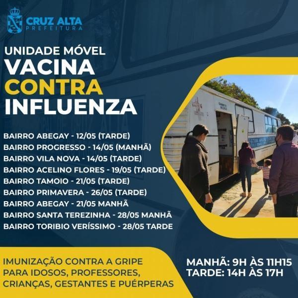 Unidade Móvel de vacinação estará no Bairro Abegay nesta quarta-feira