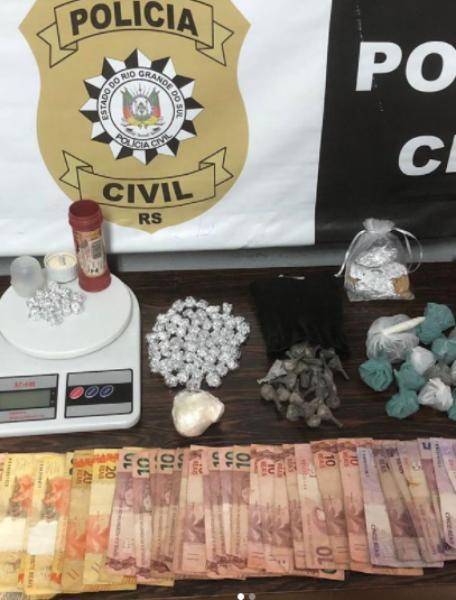Polícia Civil de Cruz Alta prende mulher de 26 anos por tráfico de drogas