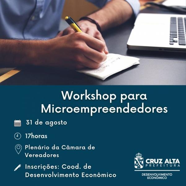 1º Workshop para Microempreendedores será realizado no dia 31 de agosto