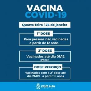 Confira o cronograma de vacinação contra a Covid-19 para próxima semana