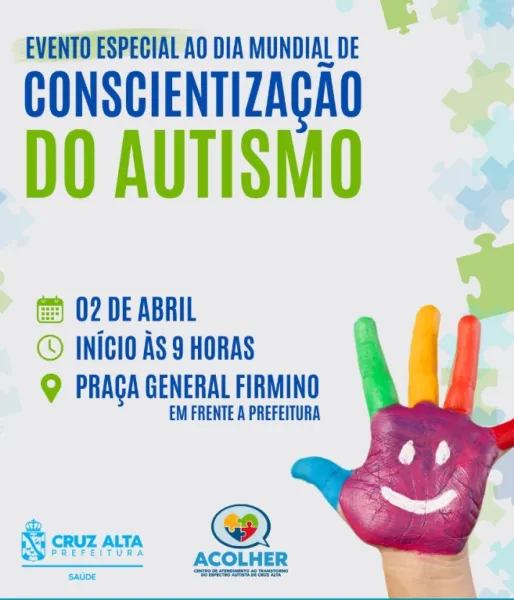 HOJE> Cruz Alta promove ação de conscientização sobre o autismo