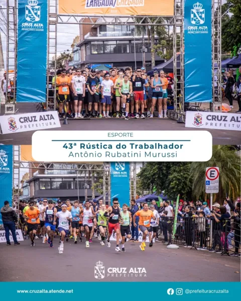 Mais de 400 atletas participam da 43ª Rústica do Trabalhador em Cruz Alta