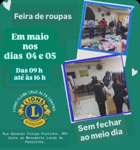 LIONS CLUBE CRUZ ALTA CENTRO: Feira Solidária começa hoje 