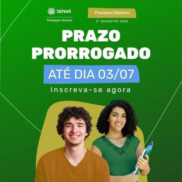 Inscrições para o Curso Técnico em Agronegócio do SENAR são prorrogadas