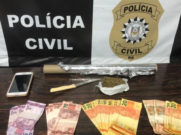 Mulher de 18 anos é presa por tráfico de drogas em Cruz Alta