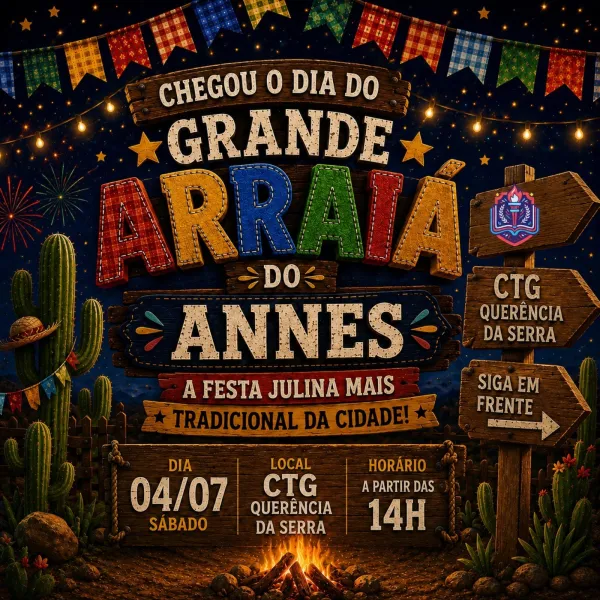 HOJE>Escola Annes Dias promove Arraiá no CTG Querência da Serra