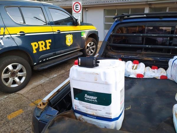 PRF prende contrabandista com 600 litros de agrotóxicos em Cruz Alta