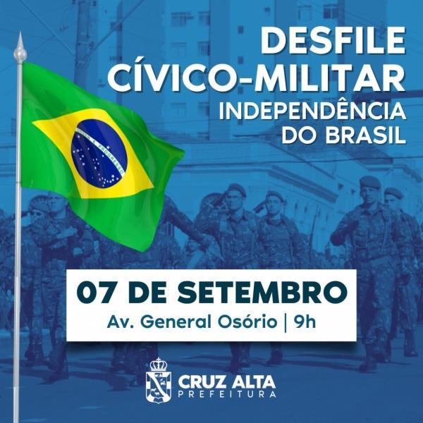 Cruz Alta terá desfile de 7 de setembro