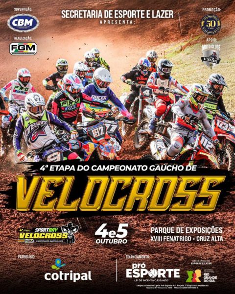 FENATRIGO> Cruz Alta sedia 4ª etapa do Campeonato Gaúcho de Velocross
