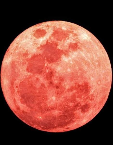 Cor da Lua chama atenção na noite da quinta