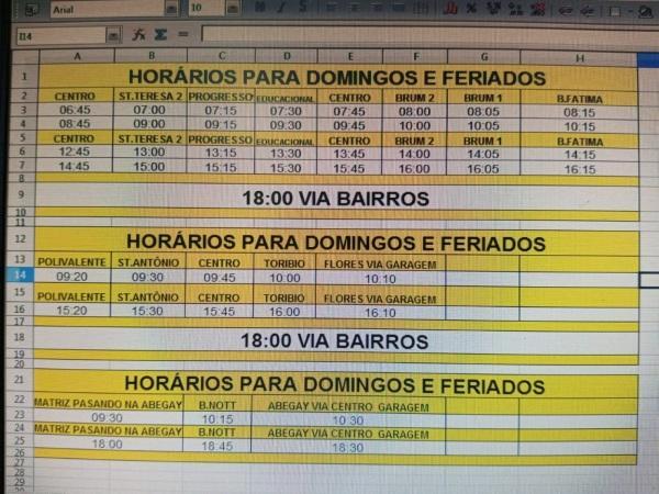Transporte Coletivo Urbano de Cruz Alta com horários especiais no feriado