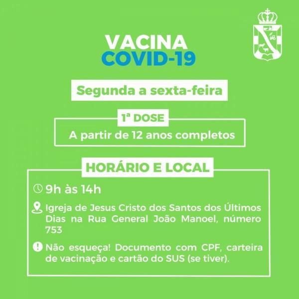 Confira a vacinação contra a Covid-19 em Cruz Alta nesta quinta-feira