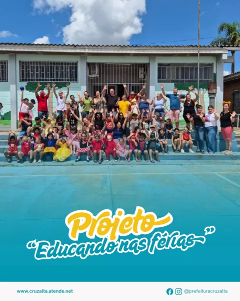 Educando nas Férias encerra celebrando aprendizado com gincana em Cruz Alta