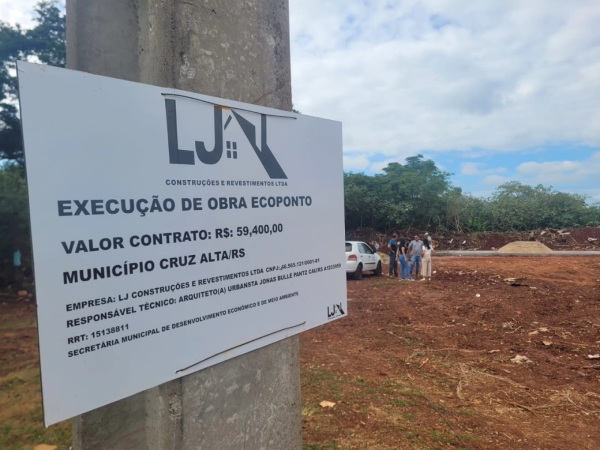 Iniciam obras do novo modelo do Eco Ponto da Parada Benito