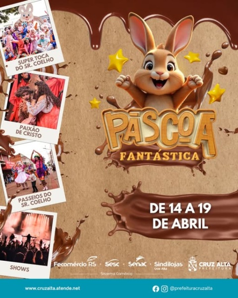Cruz Alta se prepara para a 4ª edição da Páscoa Fantástica