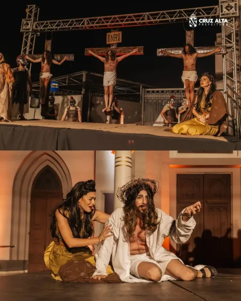 HOJE> Grupo Máschara apresenta Paixão de Cristo às 17h em frente a Catedral