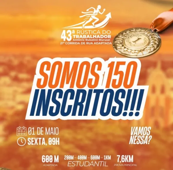 43ª Rústica do Trabalhador já soma 150 inscritos em Cruz Alta