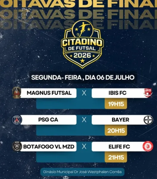 JOGOS DECISIVOS> Citadino de Futsal inicia oitavas de final na segunda-feira