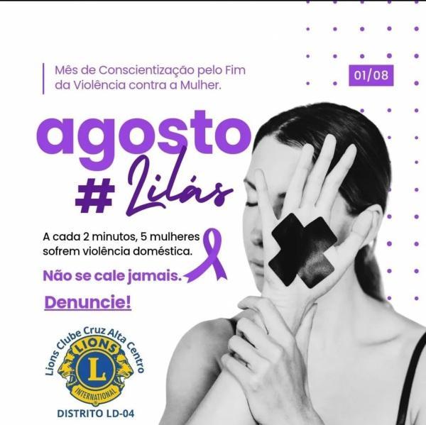 AGOSTO LILÁS: Mês de conscientização pelo fim da violência contra a Mulher