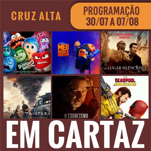 CINEMA: Confira os filmes em Cartaz no Cine Globo neste sábado em Cruz Alta
