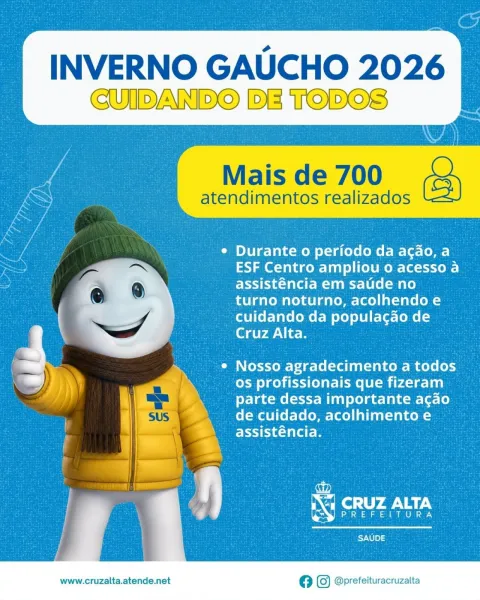 ESF Centro realiza mais de 700 atendimentos durante ação do Inverno Gaúcho