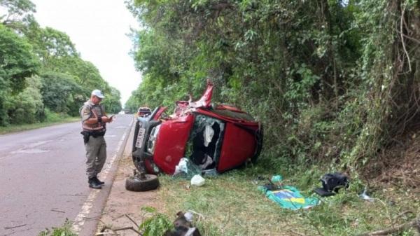 Acidente na ERS 342 entre Cruz Alta e Ijuí com condutor de 77 anos ferido