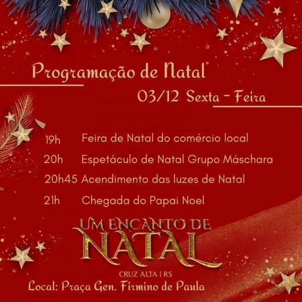 Confira a programação Um Encanto de Natal para a sexta-feira e sábado