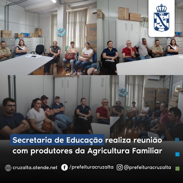 Secretaria de Educação realiza reunião com produtores da Agricultura Familiar
