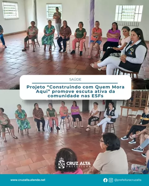 Projeto  Construindo com Quem Mora Aqui promove escuta nas ESFs
