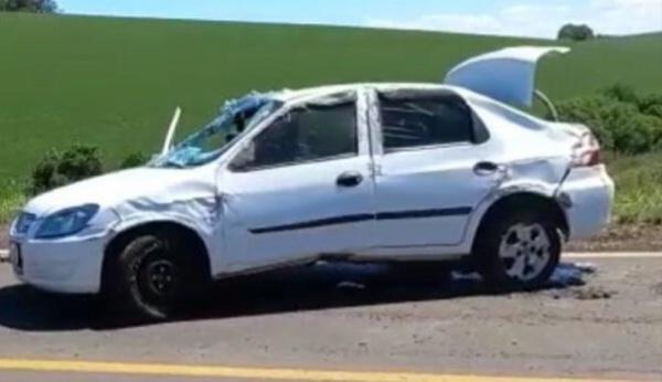 Acidente na BR 285 em Santa Bárbara do Sul na manhã desta quinta