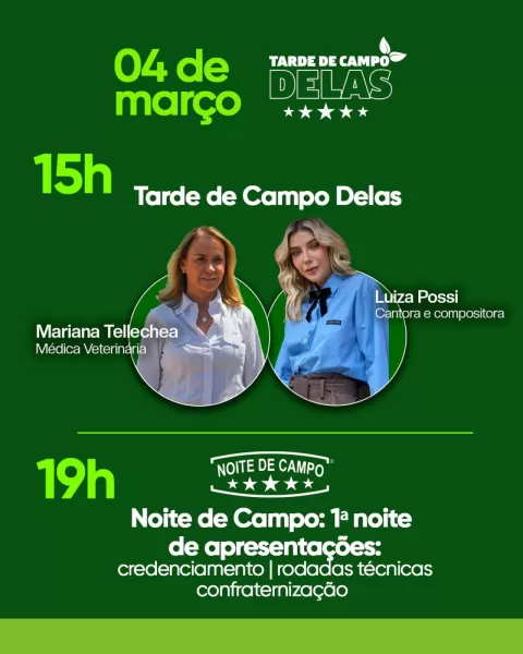 Tarde de Campo Delas dá início à 15ª Noite de Campo da Sementes Aurora