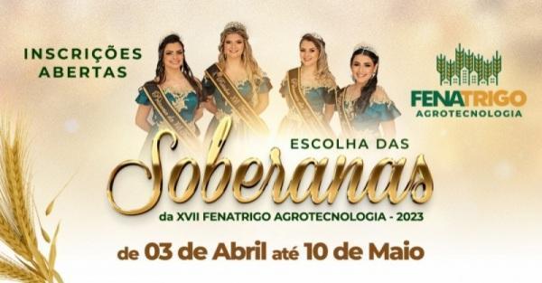 Escolha das soberanas da Fenatrigo será no dia 27 de maio
