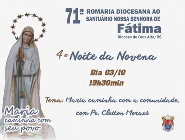 Novena em Honra à Nossa Senhora de Fátima entra na sua quarta noite 