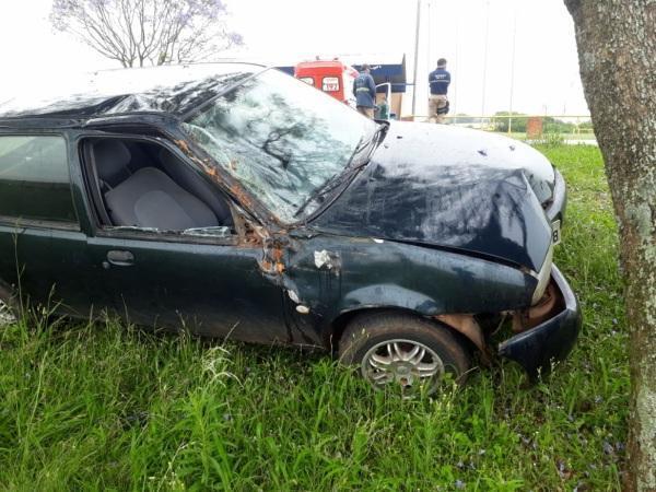 Danos materiais são registrados em acidente em Cruz Alta