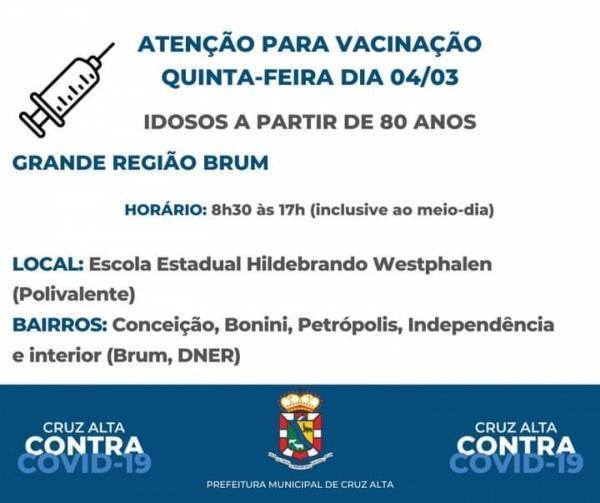 Vacinação contra a Covid-19 segue sendo realizada nesta quinta-feira