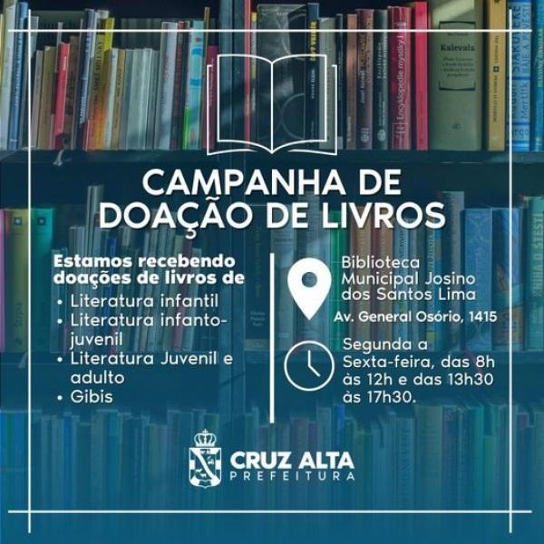 Biblioteca Municipal de Cruz Alta promove campanha de doação de livros