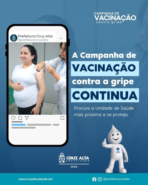 Campanha de vacinação contra a gripe continua em Cruz Alta