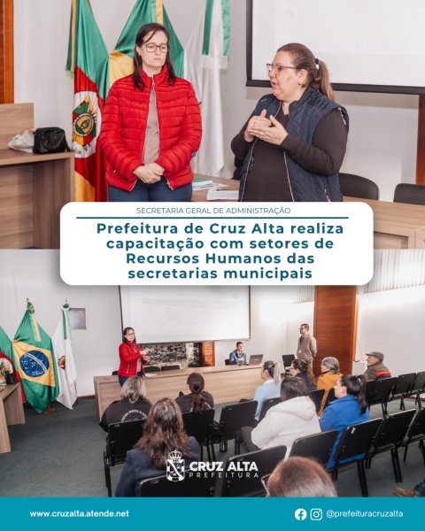 Setores de RH das secretarias passam por capacitação em Cruz Alta