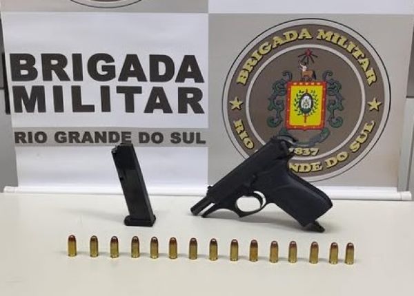 SALTO DO JACUÍ>Brigada Militar efetua prisão por porte ilegal de arma de fogo 