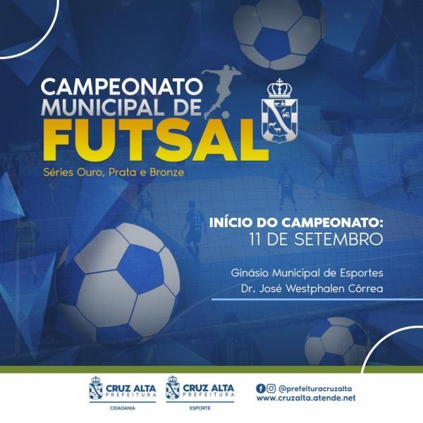 Quarenta e uma equipes disputarão o Citadino de Futsal 2023
