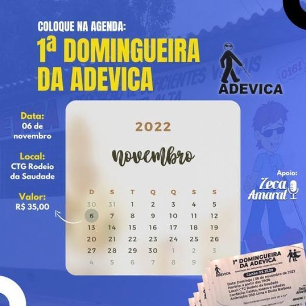 Domingueira da Adevica será realizada neste final de semana
