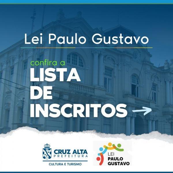 Prefeitura divulga lista de inscritos para os editais da Lei Paulo Gustavo