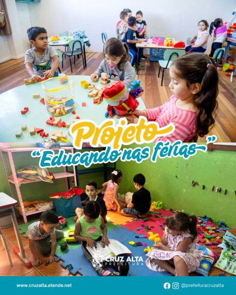 Começou hoje o Educando nas férias da rede municipal de ensino