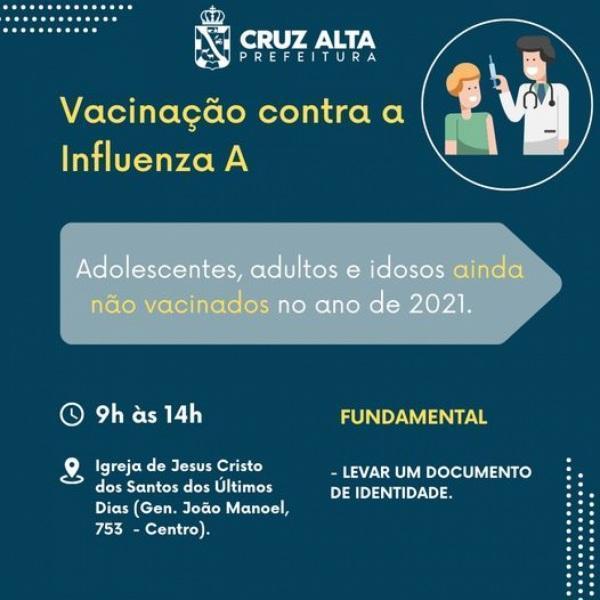 Vacinação contra Influenza ganha novo local de vacinação